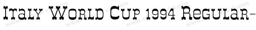 Italy World Cup 1994 Regular字体转换